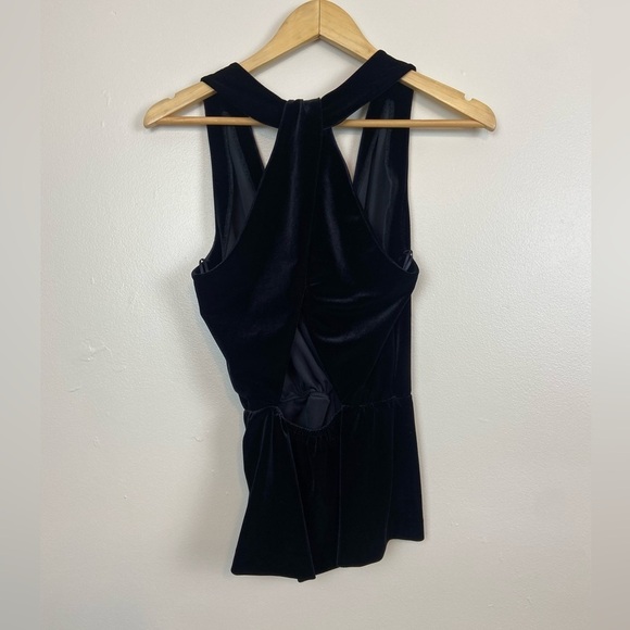 VINTAGE Y2K 7 for all Mankind Plunging Neckline Velvet Criss Cross Back Tank Top - Picture 5 of 8